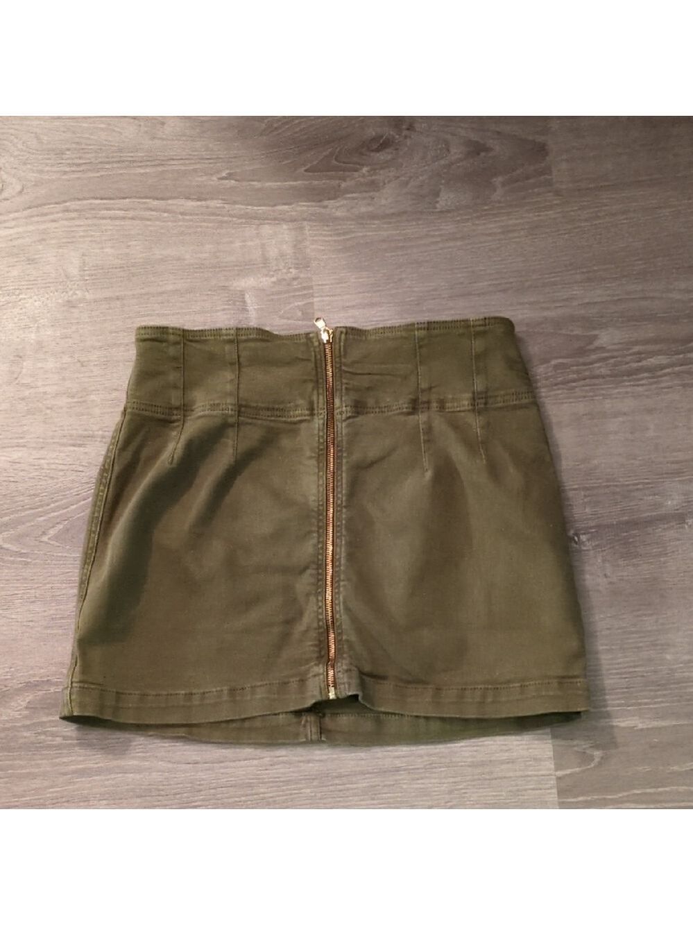 Free People We The Free Virgo Mini Skirt Cadet Green Denim Size 32